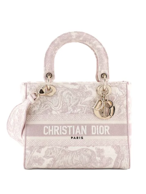 Christian Dior Pre-Owned Toile de Jouy Lady D-Lite Bag Embroidered Canvas tote bag Neutrals 7F9N6IYH37G0SVE6