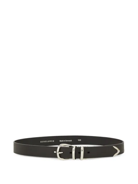 Sunflower leather buckle-fastening belt Black 80215BLACK