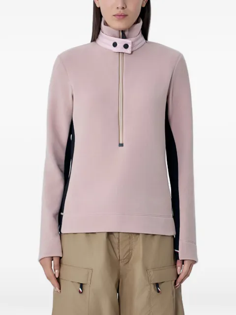Moncler Grenoble half-zip contrast-panel sweatshirt Neutrals L20988G0001980093