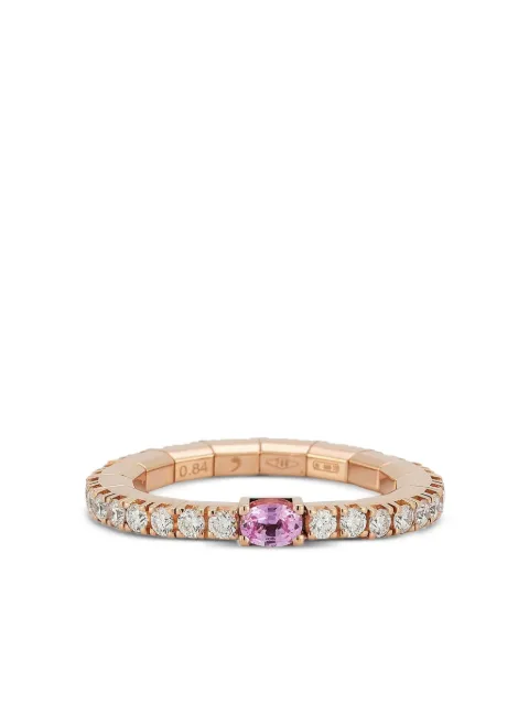 Roberto Demeglio 18K rose gold pink sapphire and white diamond ring Pink FTE65DBOR4X3ZR