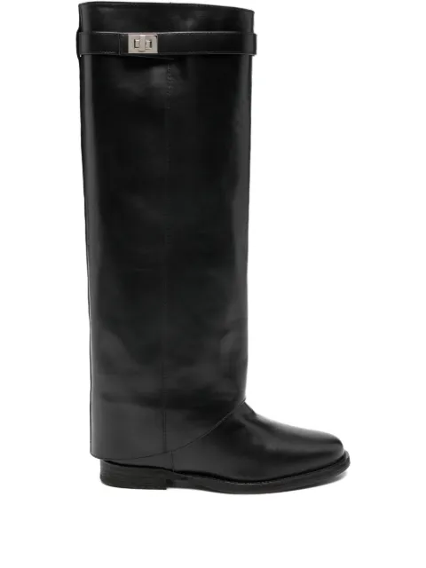 Via Roma 15 buckle strap boots Black 4668