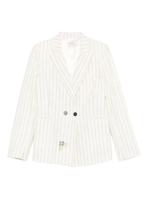 Forte Forte pinstripe stripe jacket Neutrals 14316BIS