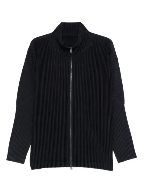 Homme Plissé Issey Miyake zip pleated jacket Black HP59JL540