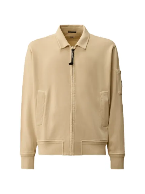 C.P. Company Lens-detail zip-up sweatshirt Neutrals 20CMSS040A110044R114