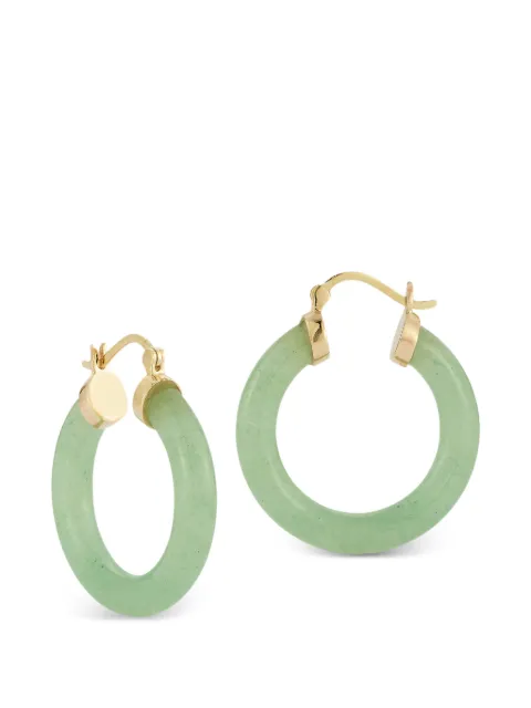 Mateo Jade donut hoop earrings Green 14KTJADEHOOPS