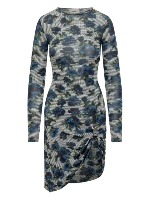 Coperni floral knot midi dress Blue COPR243F5032