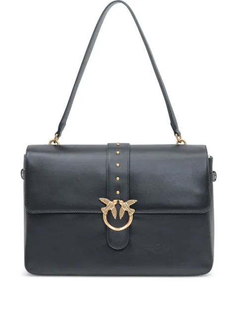 PINKO leather maxi Love Bag slouchy shoulder bag Black 105067A0QO