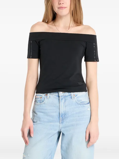 adidas Adicolor off-shoulder T-shirt Black JV9742