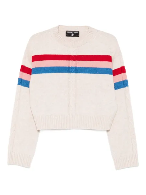 Iceberg ribbed-trim sweater Neutrals A0139040