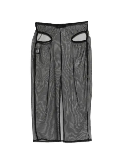Cowboys of Habit cut-out midi skirt Black COH30015
