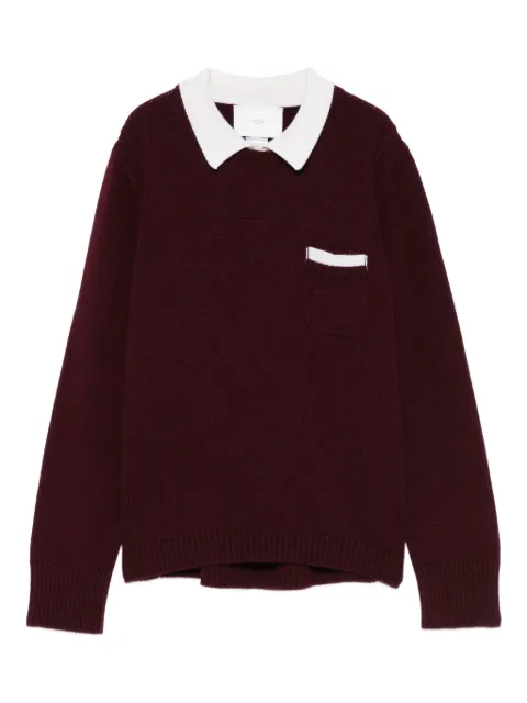 Vanisè polo-collar sweater Red V54517CELESTE