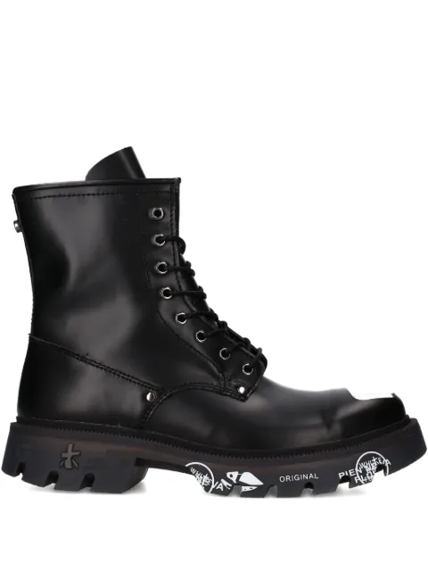 Premiata Brixton lace-up metal boots Black LONDONBRIXTON461