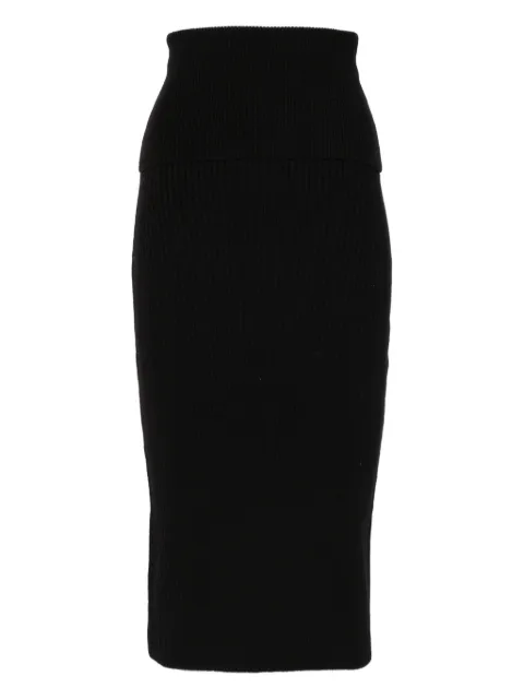 IRO Christy ribbed midi skirt Black WM31CHRISTY