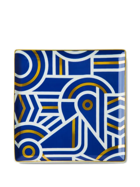 OCTAEVO Greco geometric tray (15cm x 15cm) Blue OCTGR20