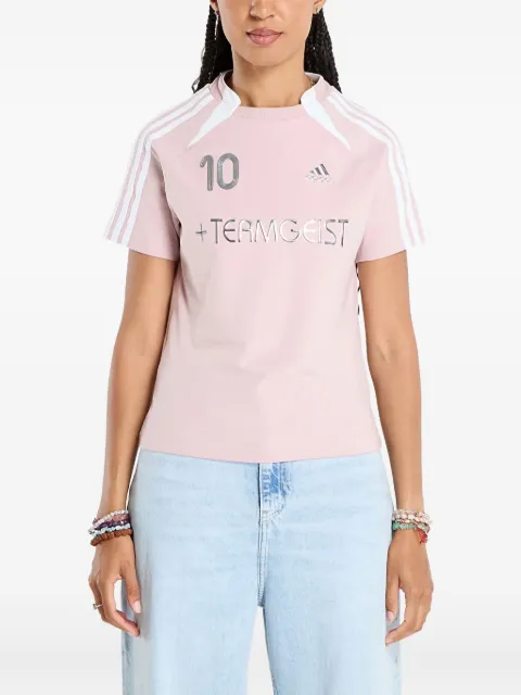 adidas Teamgeist logo-stripe T-shirt Pink KE9811