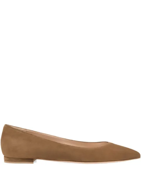 Gianvito Rossi Gianvito pointed-toe ballet flats Brown G2087905RICCAM
