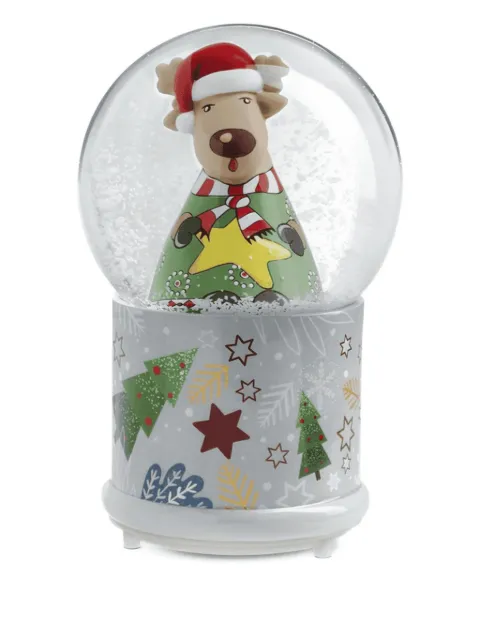 EGAN reindeer snow globe (10cm x 16cm) Grey 120050