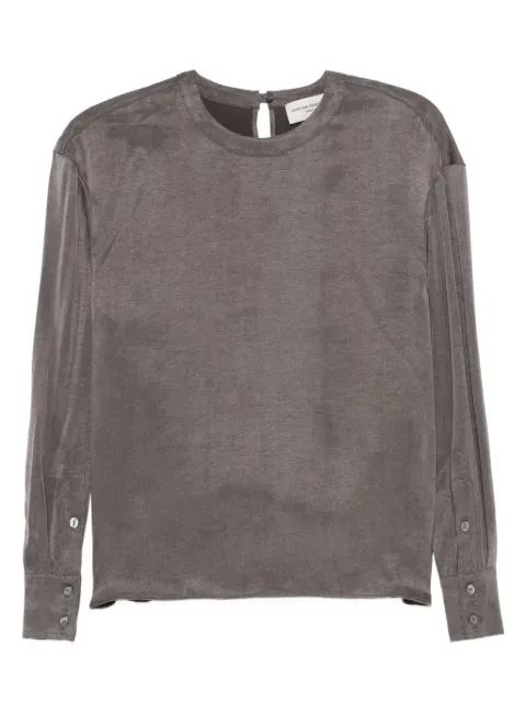 Officine Generale Rimy buttoned long-sleeve top Grey W25WTOP052