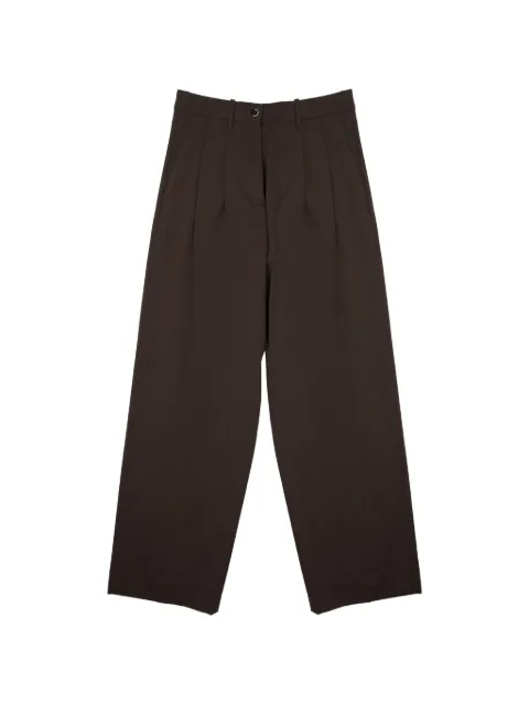 Nine In The Morning pleated wide-leg trousers Brown GEM09S31
