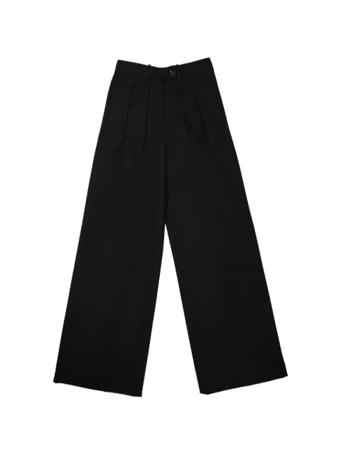 Nine In The Morning pleated wide-leg trousers Black SN74S69