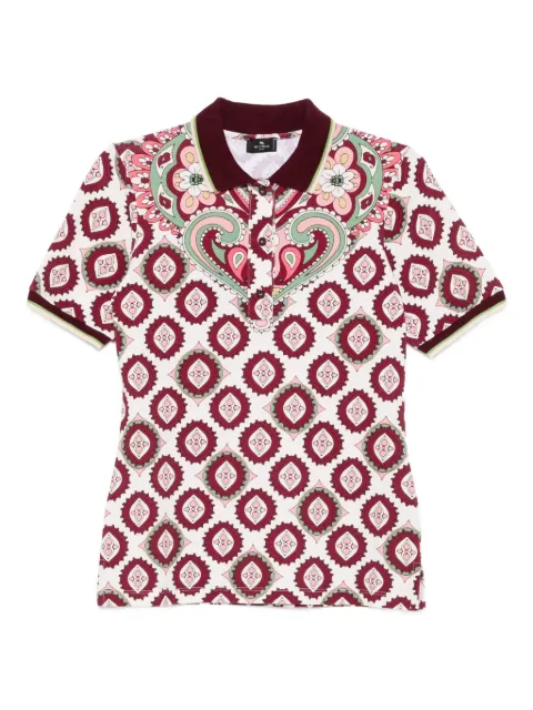 ETRO patterned polo top Neutrals WRMD0001AKA50