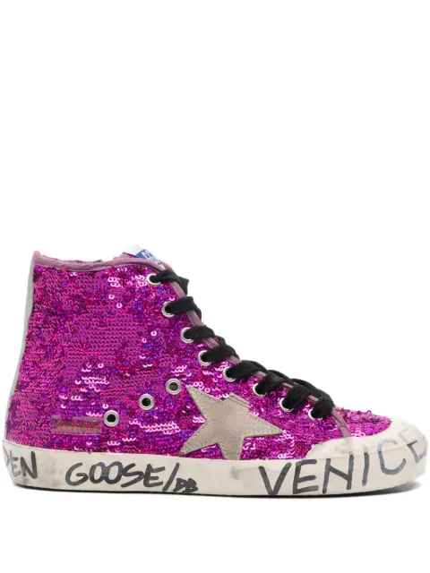 Golden Goose Francy Penstar sequinned sneakers Purple GWF00114F002977