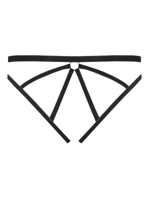 Maison Close velvet open briefs Black 608630