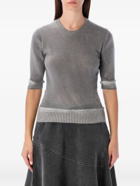 OUR LEGACY ribbed-details T-shirt Grey W4253DGS