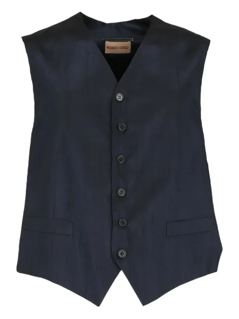 Romeo Gigli Pre-Owned 1990s silk waistcoat Blue RG250QA