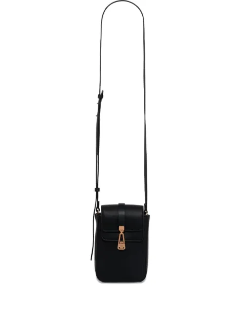 Gabriela Hearst buckled leather phone pouch Black 326940L084BLK