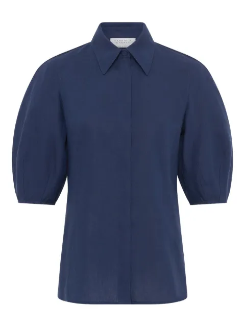 Gabriela Hearst Sansi puff-sleeve shirt Blue 3261018LA003ENV