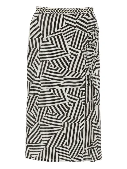Bambah Geo Wrap skirt Black BMRE2639