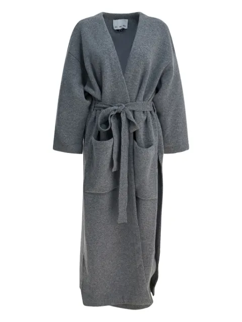 SA SU PHI pockets belted coat Grey W25840BA