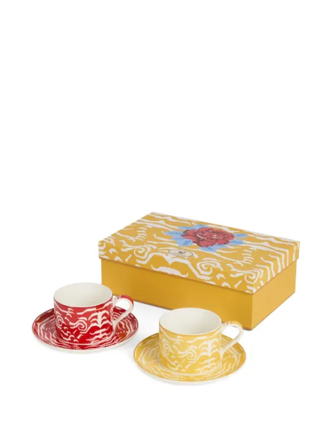 Lisa Corti patterned tea set (set of two) Red 0TEASETPCL2INTGASU
