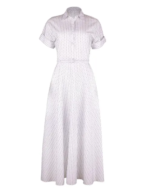 Adam Lippes Sadie belted patterned midi dress White R26739KOWTINK