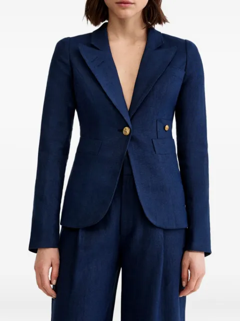 Smythe single-breasted wool blazer Blue AS2003NNAVYLINEN
