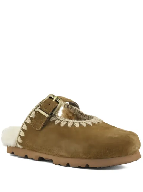 Mou Winter Bio buckle clogs Brown FW431010A