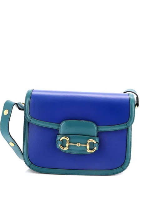 Gucci Pre-Owned Horsebit 1955 Leather Small shoulder bag Blue Q0RUVZX2W2A8R87L