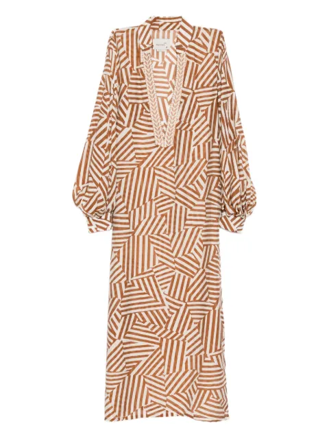 Bambah Geo dress Brown BMRE2637