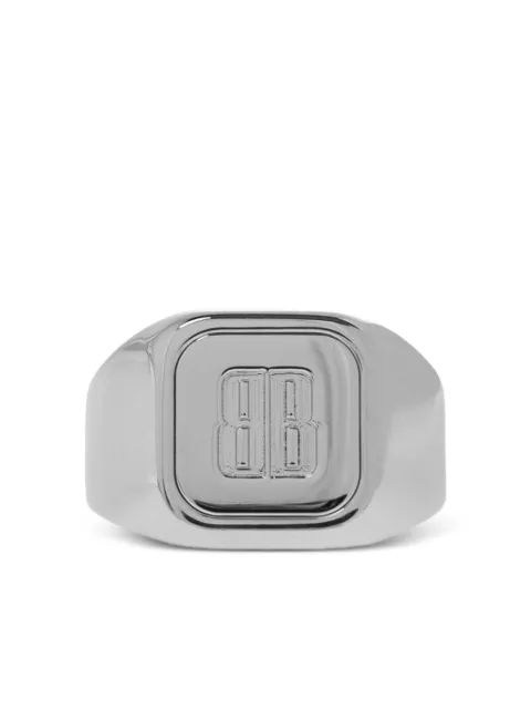 Balenciaga Nano Signet logo-detail ring Silver 848456TZ77S