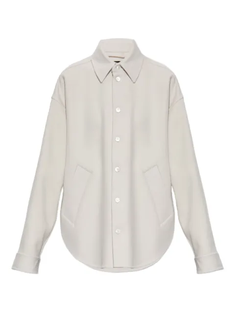 Balenciaga logo-embroidered shirt Neutrals 850865TTU13