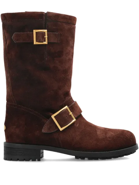 Jimmy Choo buckle mid biker boots Brown BIKERMIDSVV
