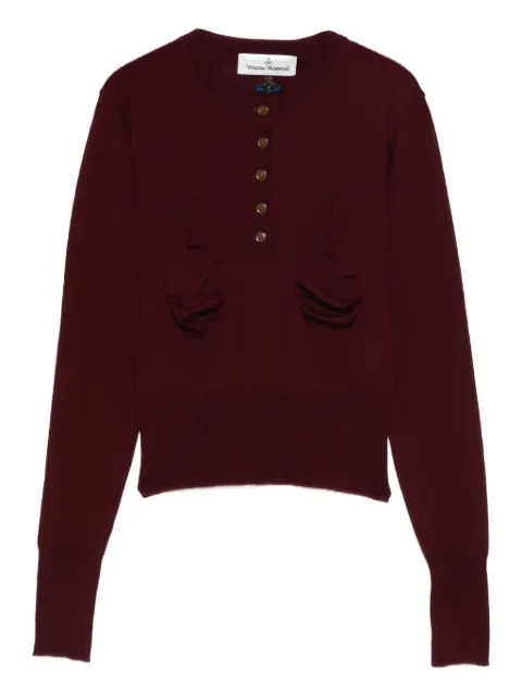 Vivienne Westwood Tit button detail jumper Red 1803006TY003Y