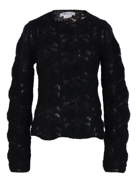 Comme Des Garçons open-work long-sleeve sweater Black RPN517W251