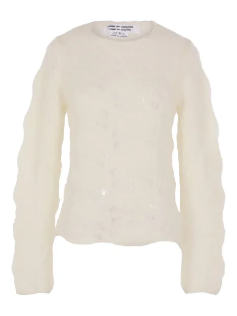Comme Des Garçons open-work long-sleeve sweater Neutrals RPN517W252