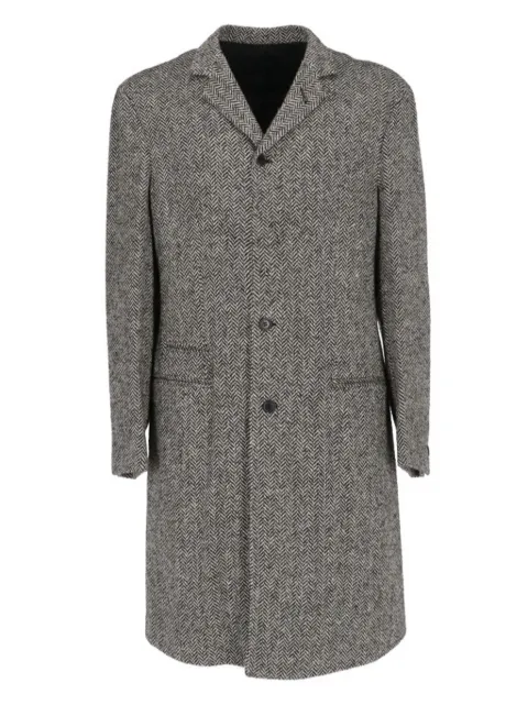 Romeo Gigli Pre-Owned 1990s herringbone-pattern coat White RG780PV