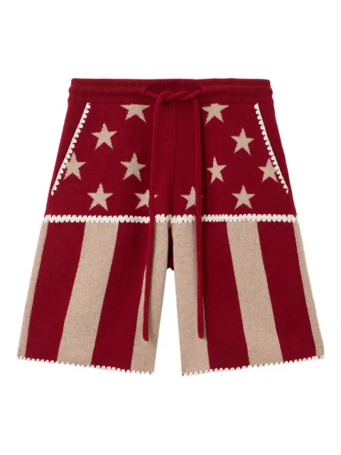 Palm Angels Stars and Stripes shorts Red PMHM015F25KNI001256F