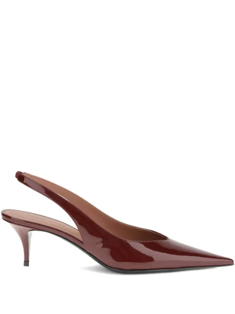 Amina Muaddi 55mm Anok slingback heeled sandals Red 15S365622ANO