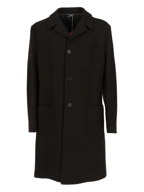 Romeo Gigli Pre-Owned 1990s striped single-breasted coat Brown RG790PQ