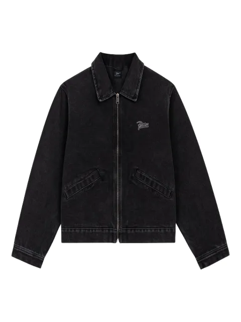 PATTA zip-fastening logo-embroidered jacket Black POCAW2540003480025001